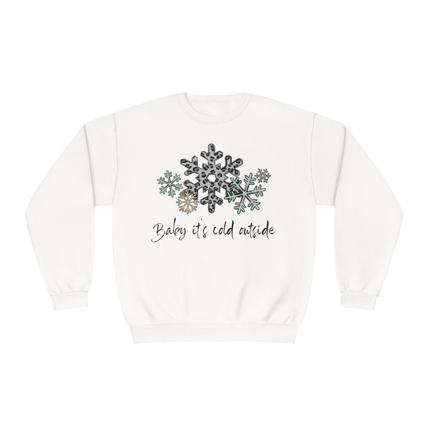 Baby It's Cold Outside (Gray Snowflake), Unisex Crewneck Sweatshirt