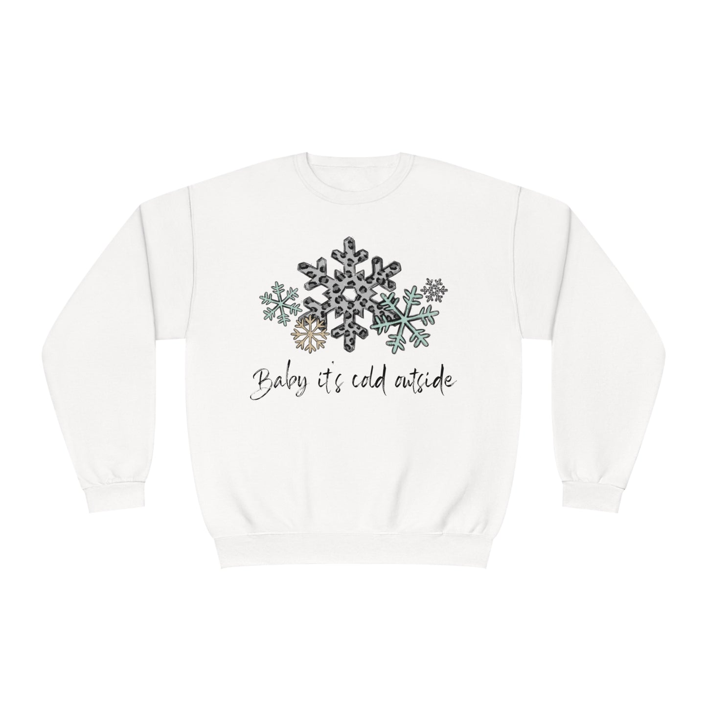 Baby It's Cold Outside (Gray Snowflake), Unisex Crewneck Sweatshirt