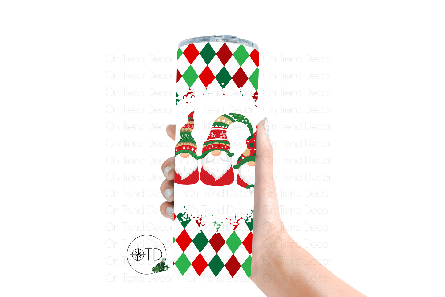 20oz Argyle Gnome Tumbler