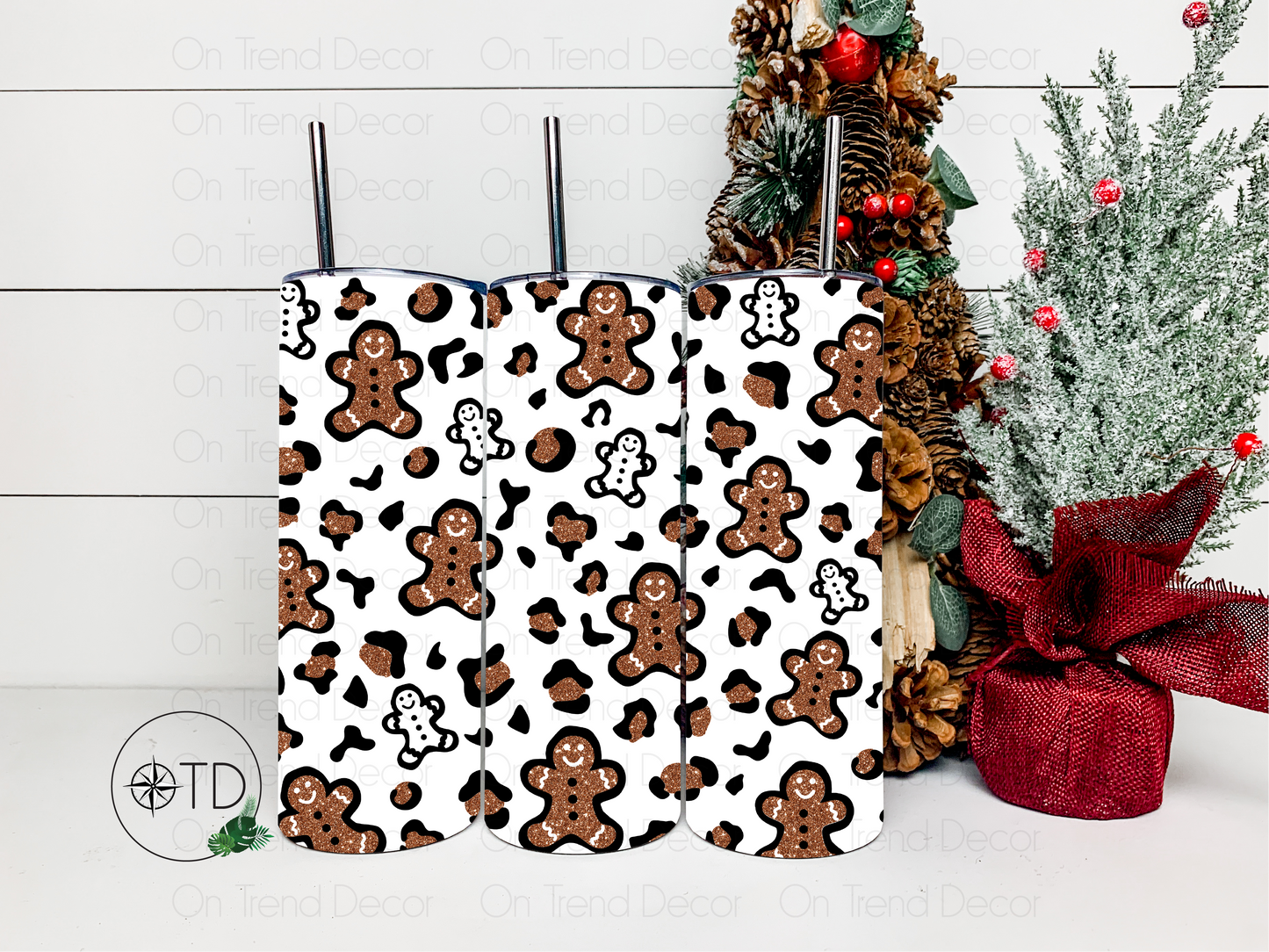 20oz Gingerbread Leopard Tumbler