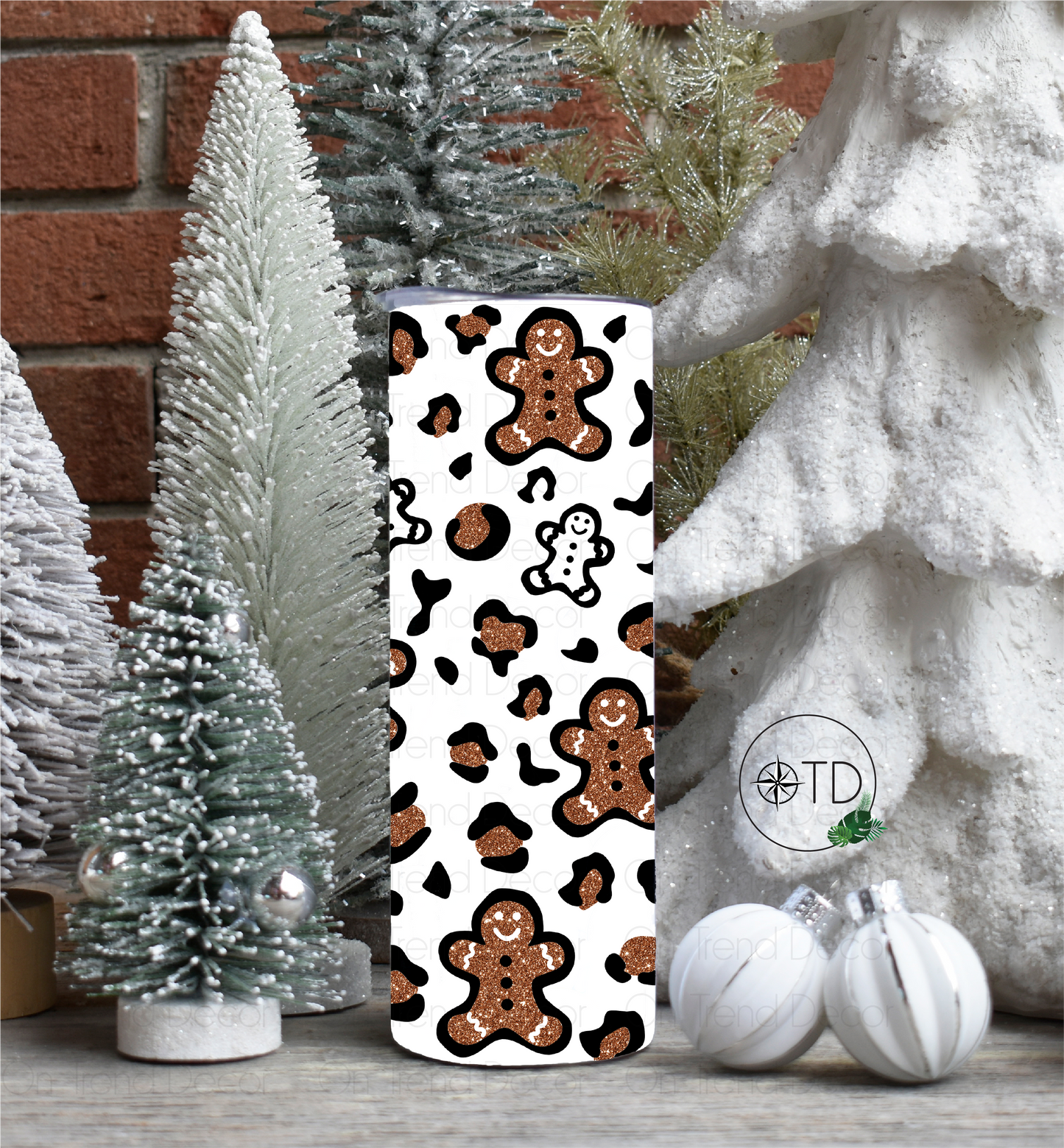 20oz Gingerbread Leopard Tumbler